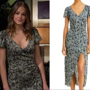 Cinq A Sept KACYDIE‎ DRESS in Navy & Blue Sz 2 NWT